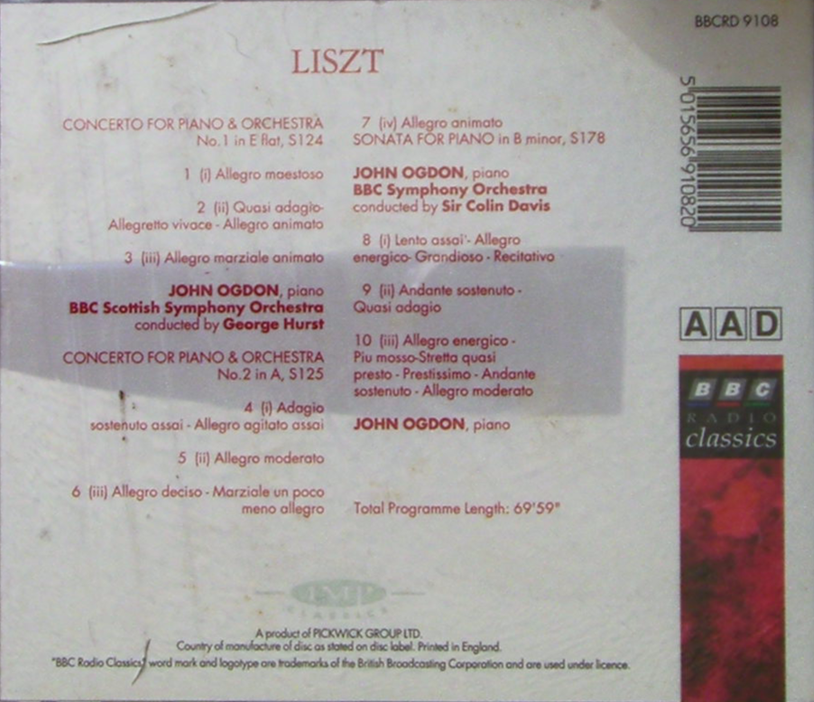LISZT Piano Concertos No. 1 AND 2