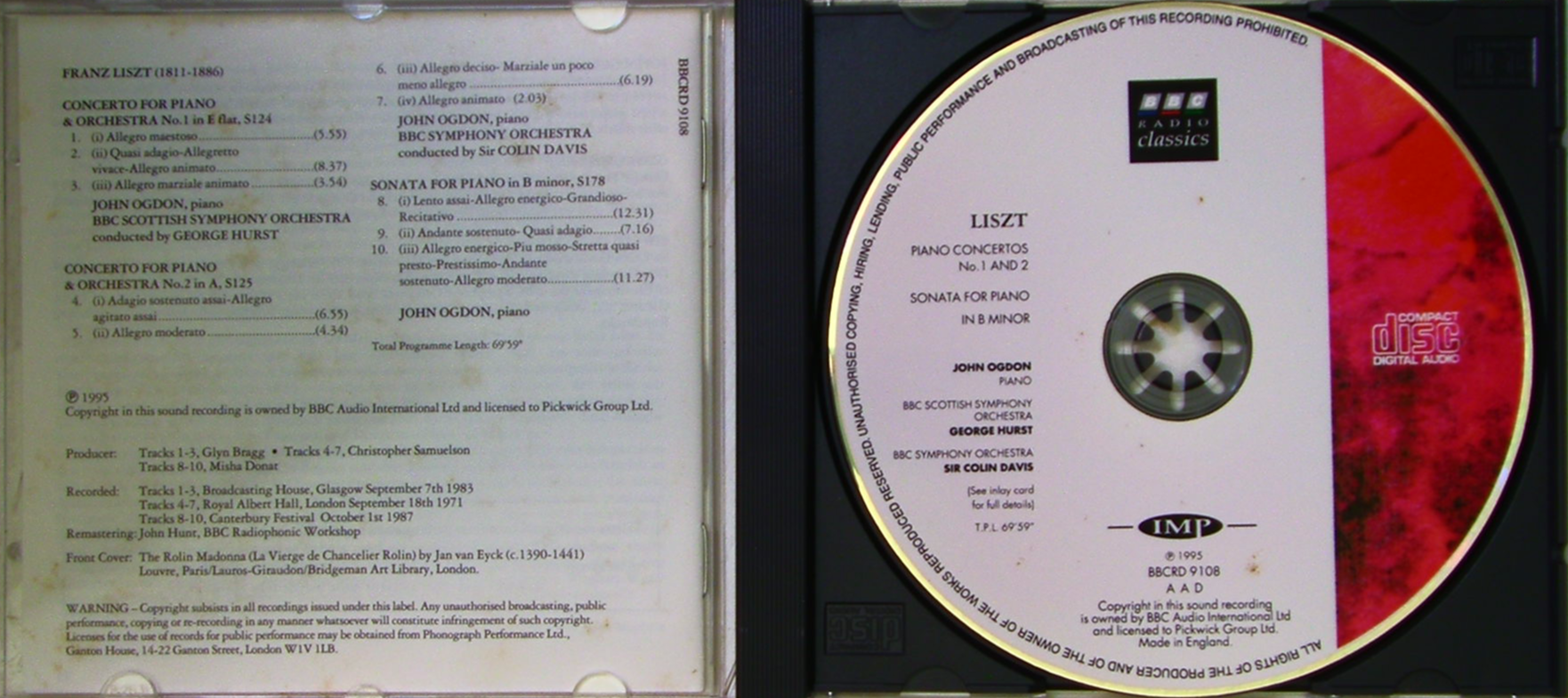 LISZT Piano Concertos No. 1 AND 2