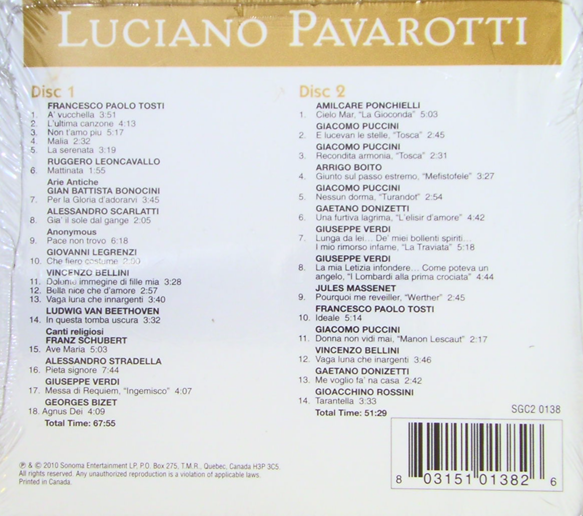 The Best Of LUCIANO PAVAROTTI / SGC2 0138